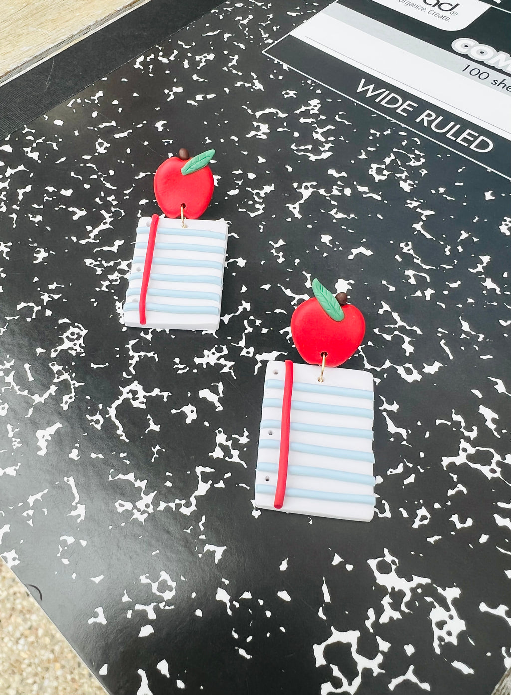 Teacher Apple Notebook Dangles